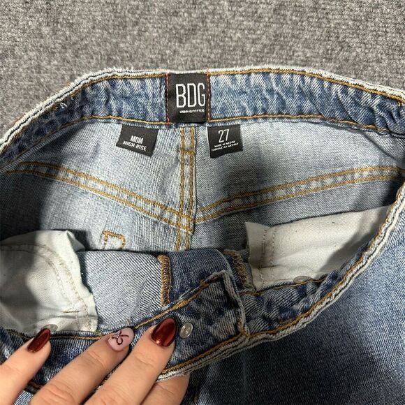 BDG Vintage Women's Mom Jeans Size 27 Blue Distressed Relaxed Fit - Picture 4 of 8